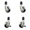 Service Caster 3.5 Inch 316SS Black Poly Swivel 1-3/4 Inch Expanding Stem Caster Brake, 2PK SS316EX20S3514-PPUB-BLK-2-TLB-2-134 - alternate 1
